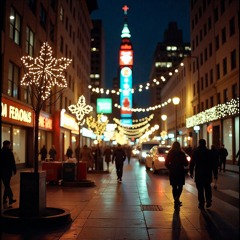 Snowy Streets & Shining Windows