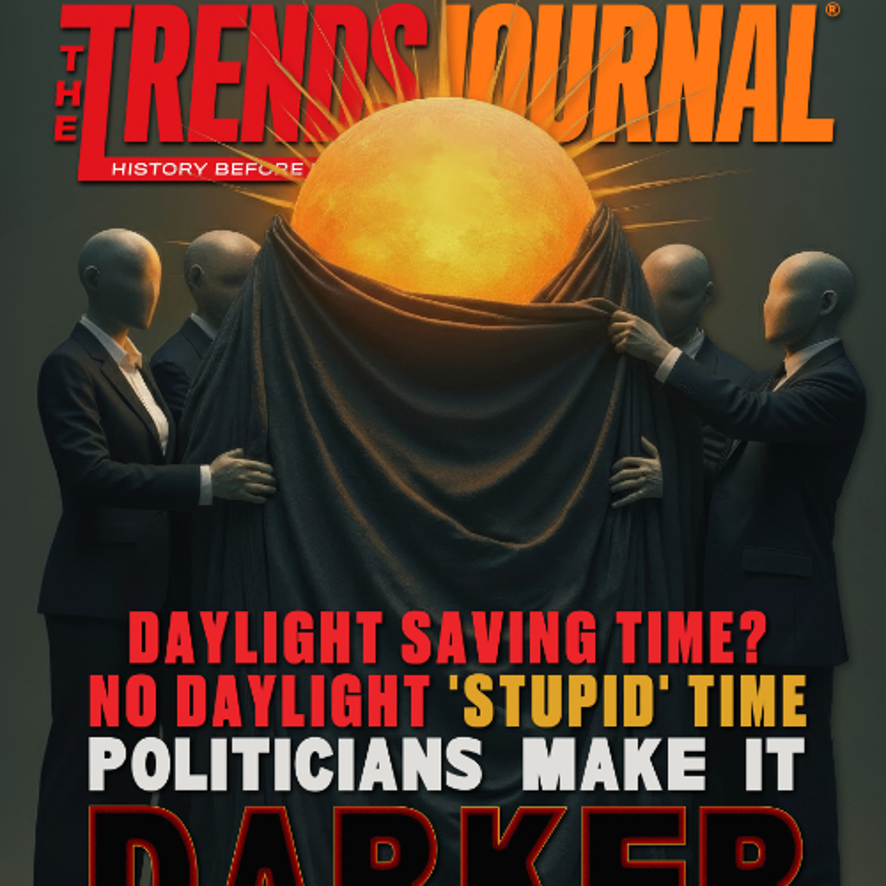 DAYLIGHT SAVING TIME? NO DAYLIGHT 'STUPID' TIME... POLITICIANS MAKE IT DARKER AS IT GETS DARKER