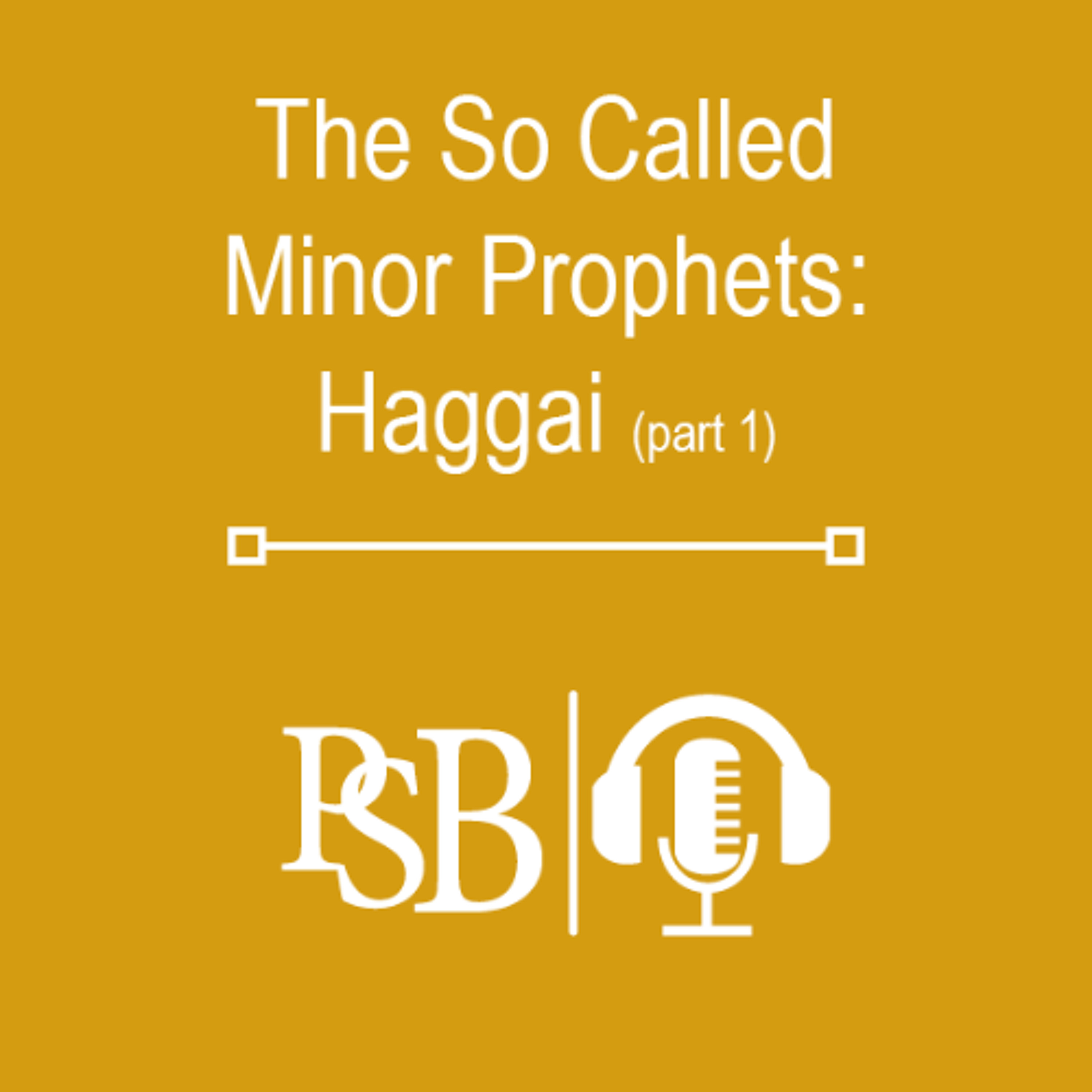 287 | The So Called Minor Prophets: Haggai (part 1 of 2)