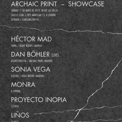 Dan Böhler @ Archaic Print Showcase at Leclub 11/5/19