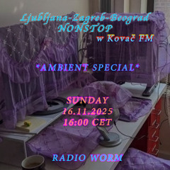 Ljubljana - Zagreb - Beograd NONSTOP / S2E01 (Ambient special) 16.11.2025 - Radio WORM
