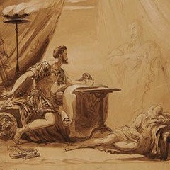 George Hayter, "The Ghost of Caesar Appears to Brutus" from Shakespeare's Julius Caesar