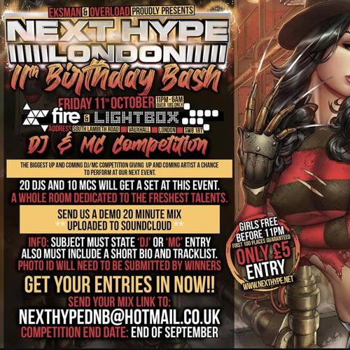 HIGH INTEGRITY (WSTY B2B WHEELA) NEXT HYPE 11th BIRTHDAY BASH DJ COMPETITION ENTRY