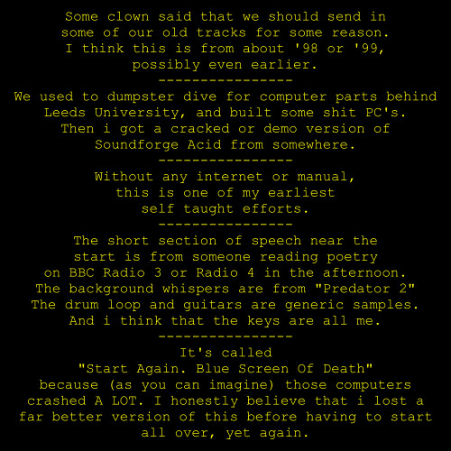 Start Again (Blue Screen Of Death)