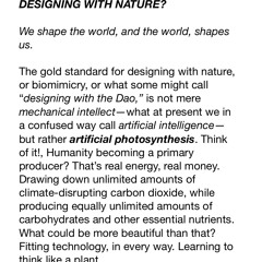 TALKING HANDS / TALKING FEET, “Natural sound…”