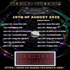 Techno Tuesday - Techneck NRG Radio 19.08.25