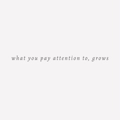What You Pay Attention To