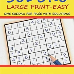 ( VeNOk ) Sudoku Large Print - Easy - One Sudoku per Page with Solutions: 100 Sudoku Puzzles for Beg