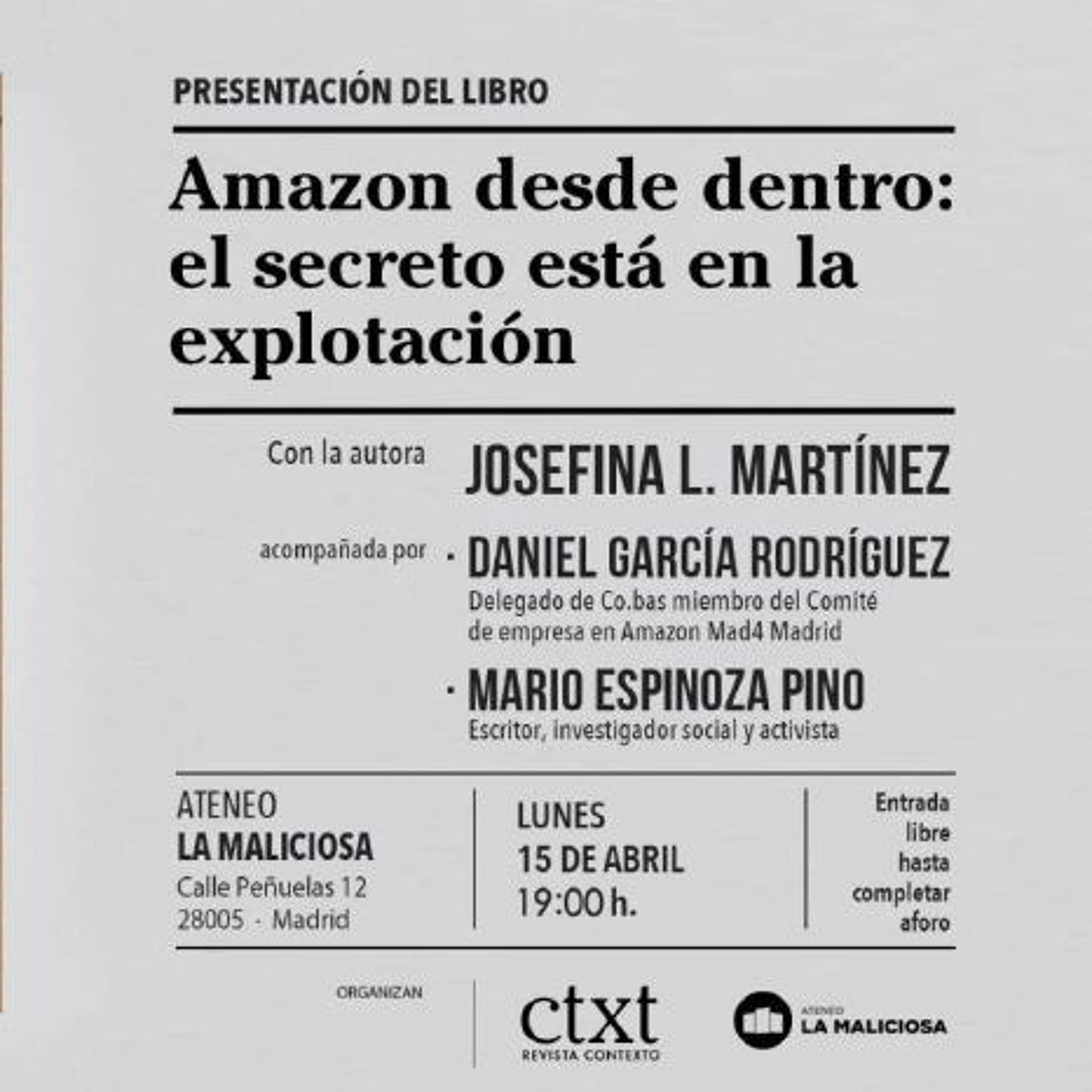 Presentación del libro  Amazon desde dentro: el secreto está en la explotación episode artwork