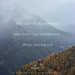 haiku #382: This side of the mountain / the leaves less enthusiastic / about turning red