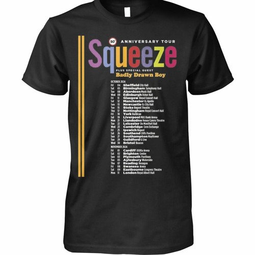 Stream Squeeze 50th Anniversary UK Tour 2024 Shirt by