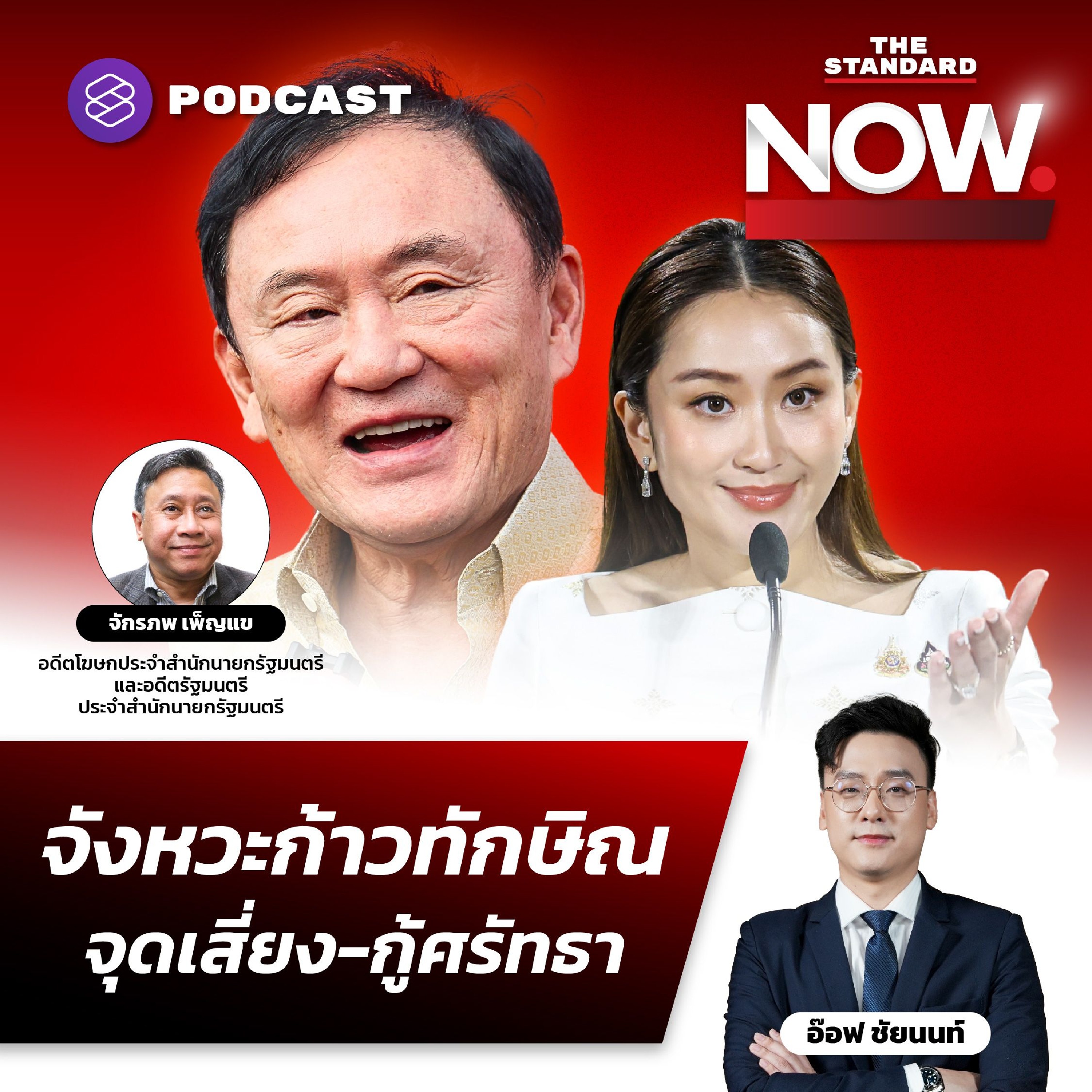 THE STANDARD NOW จังหวะก้าวทักษิณ กู้ศรัทธา-เพื่อไทยเสี่ยงถูกยุบ กับโจทย์ใหญ่ชนะ