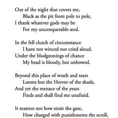 24 Invictus by William Ernest Henley