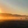 Sunrise at the Trash Fence - Burning Man 2025 Thursday am DJ mix artwork - Electronic music tracklist cover image