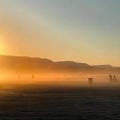 Sunrise at the Trash Fence - Burning Man 2025 Thursday am