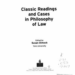 Download Book Classic Readings and Cases in Philosophy of Law - Susan Dimock