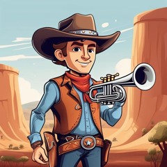 Cowboy and his cornet