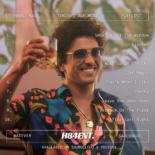 35 minutes in love with Bruno Mars 2025 | Tonight All Mine | Watever Saocungdc