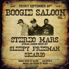 Stereo Mars, Sleepy Freeman and Sicario Sept 29th