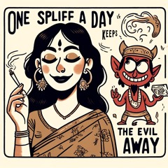 Noriko Shakti - One Spliff A Day Keeps the Evil Away feat. Lady Skavya