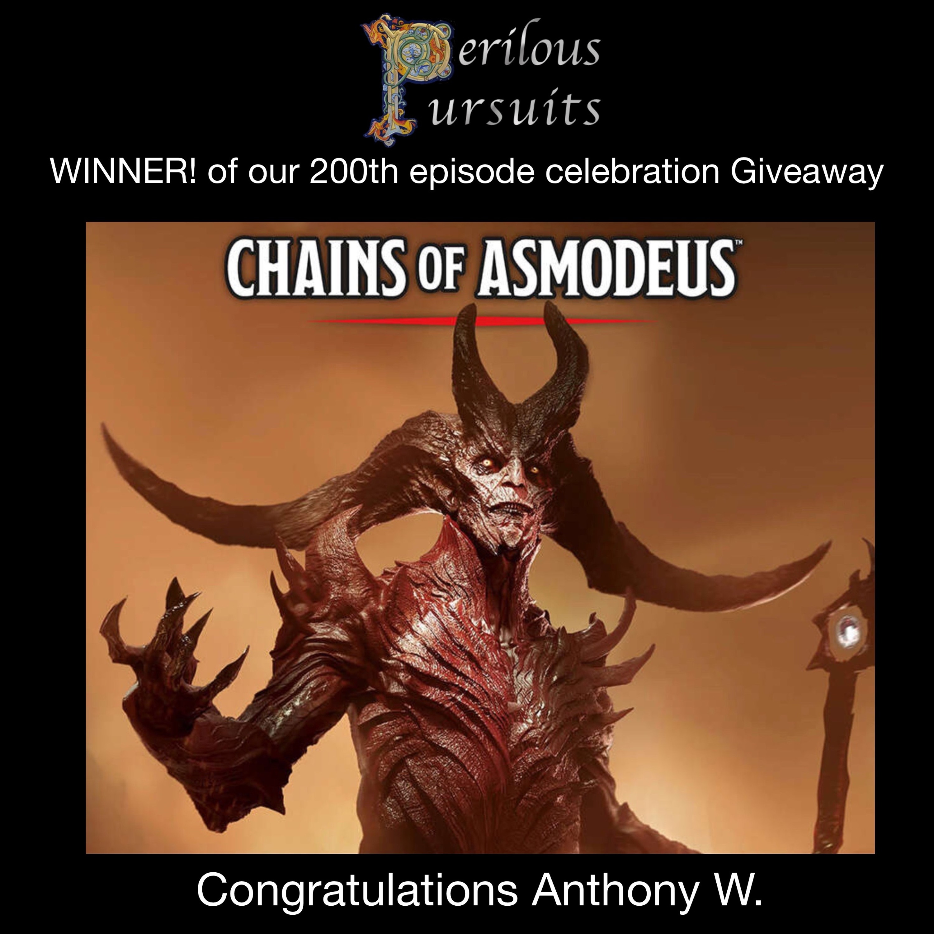 Perilous Pursuits 200th Episode Giveaway Winner Announcement episode artwork