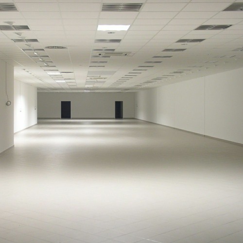 Grubhub ad but it's playing on a big empty place