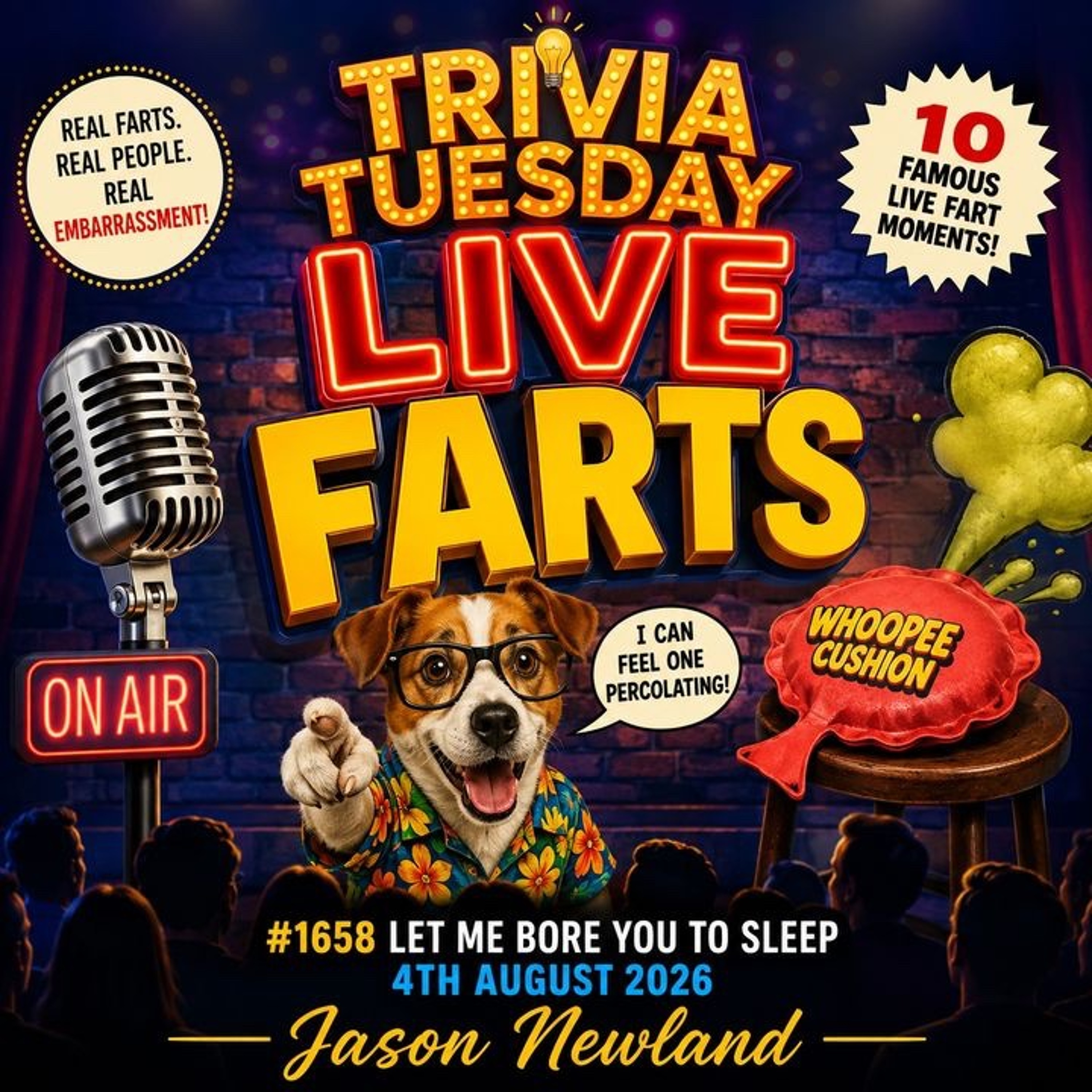 (Long Music) Live Farts | Trivia Tuesday | #1658 Let Me Bore You To Sleep | 4th August 2026 episode artwork
