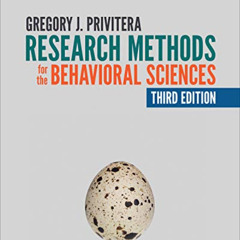 ACCESS EPUB 📁 Research Methods for the Behavioral Sciences by  Gregory J. Privitera