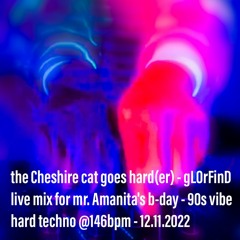 "the Cheshire cat goes hard(er)" - gLOrFinD live mix of 90s vibe hard techno @146bpm - 12.11.2022