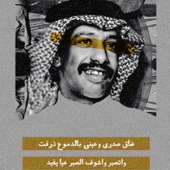 ضاق صدري وعيني بالدموع ذرفت
