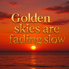 Golden skies are fading slow.