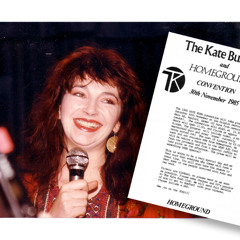 Kate arirves at the Kate Bush Club HomeGround Fan Convention November 1985