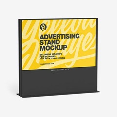 Download Free LED Display Stand Mockup Indoor Advertising Mockups PSD Templates