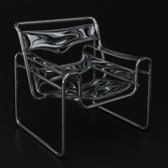 Wassily Chair made from liquid chrome