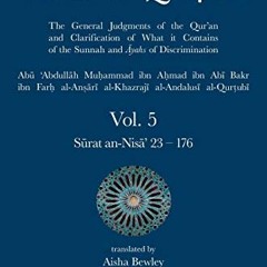 ACCESS [PDF EBOOK EPUB KINDLE] Tafsir al-Qurtubi Vol. 5: Juz' 5: Sūrat an-Nisā' 23 - 176 by  Abu '