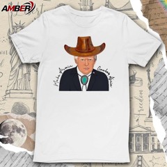 Official Sara Gonzales Trump Make America Cowboy Again paint t-shirt
