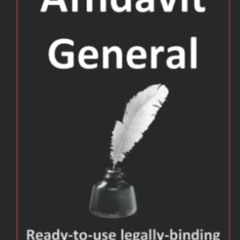 [FREE] EPUB 📄 Affidavit General: Ready-to-use, legally binding, fill-in-the-blanks l