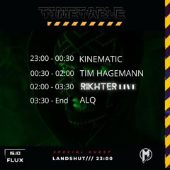 Tim Hagemann Live @ FLUX Landshut w/ Rikhter (2022-10-15)