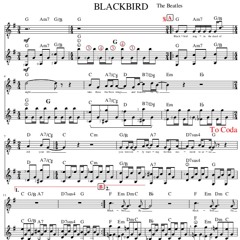 Blackbird Slow for student play along