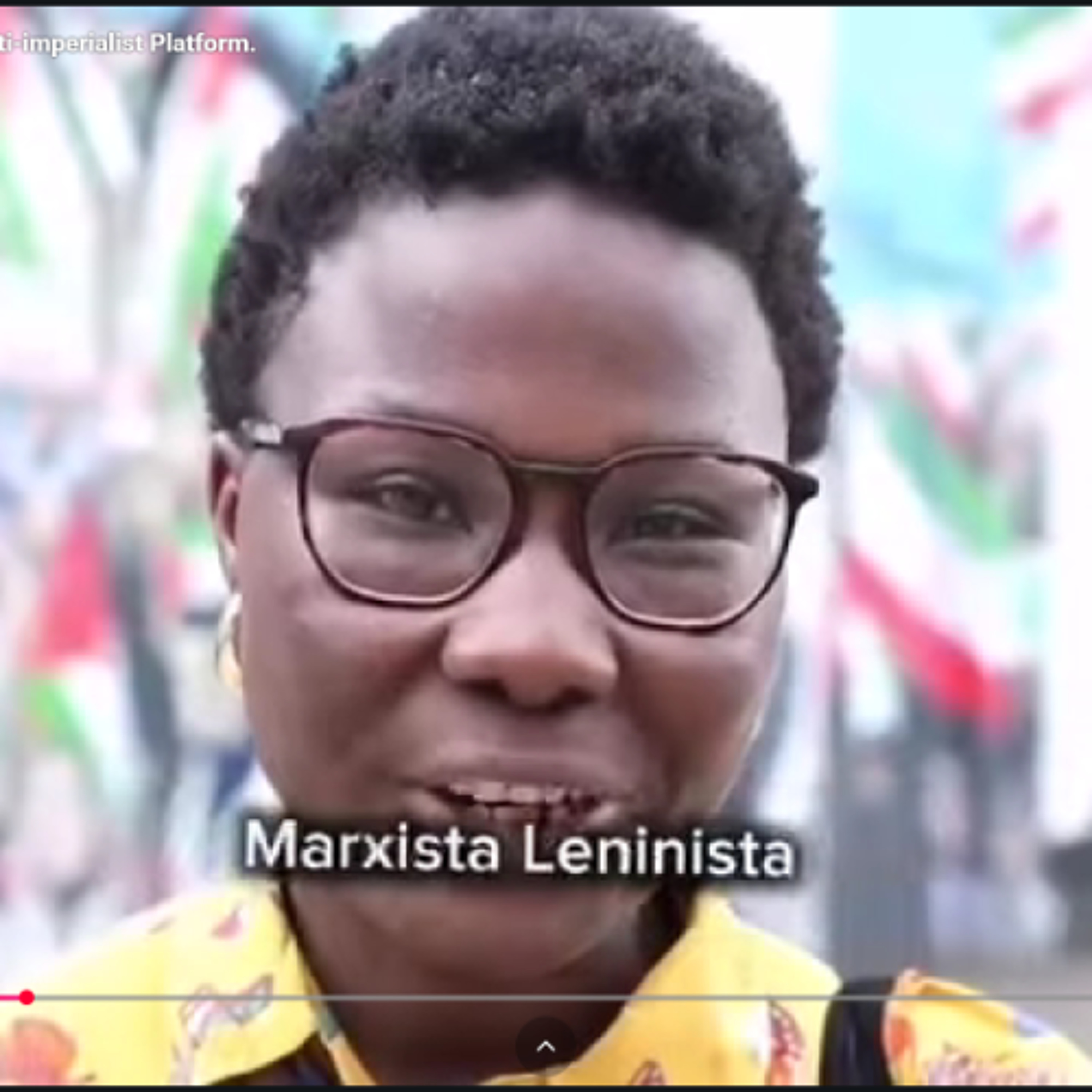 Comrade Ele in Caracus World Anti-imperialist Platform