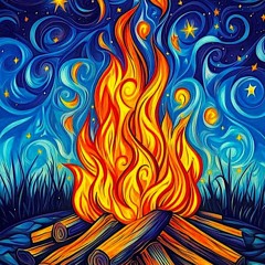 Feuernacht: Flammen im Tanz der Sommersonnenwende