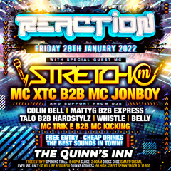 Reaction Live! DJ Colin Bell Mc Stretch 28/01/2022 @The Quinn’s Inn - Spennymoor