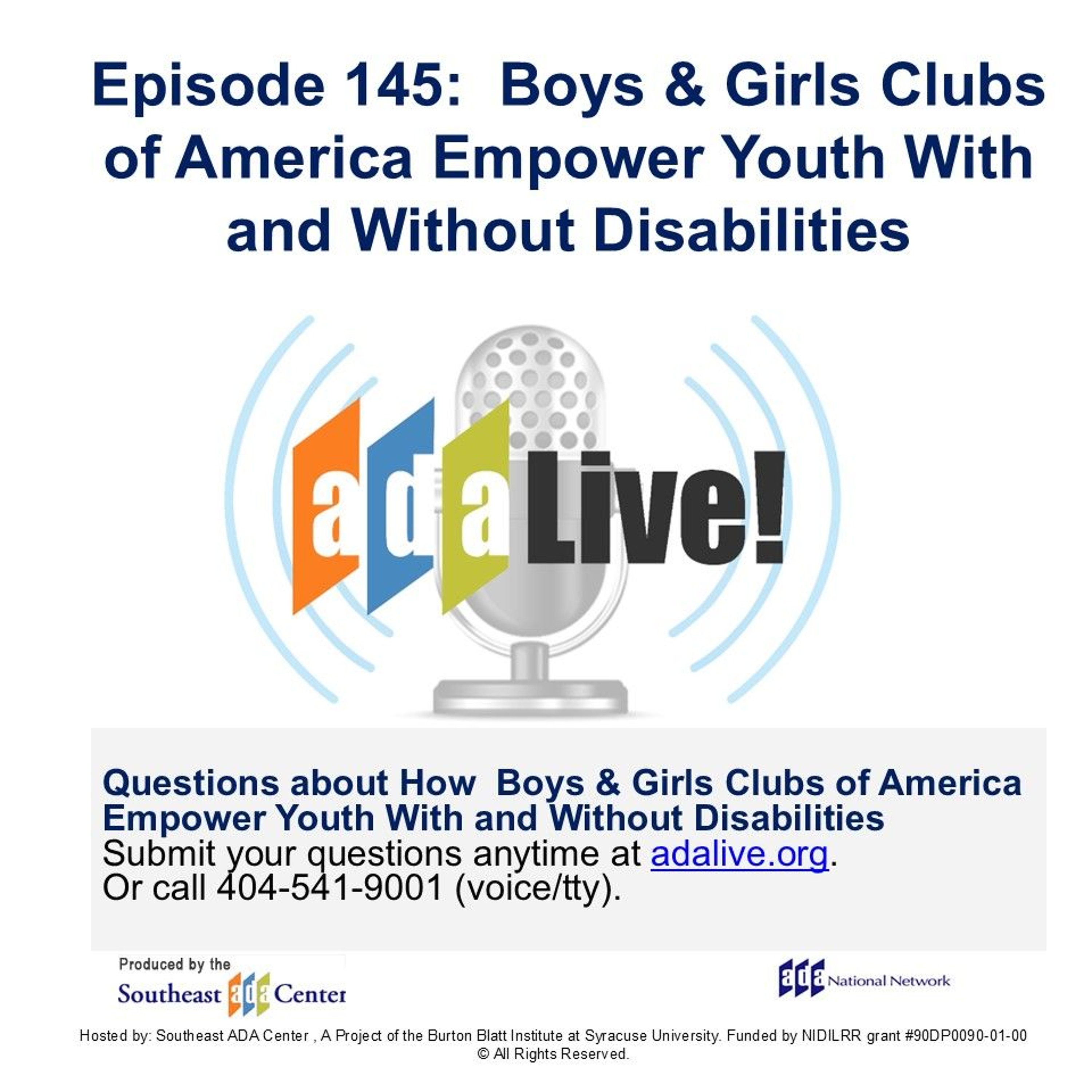 Episode 145:  Boys & Girls Clubs of America Empower Youth With and Without Disabilities episode artwork