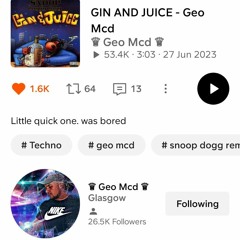 Mc Rockeye Genno d  CHK lnk 👇GIN AND JUICE - Geo Mcd by ♕ Geo Mcd ♕ on #SoundCloud https://on.soun