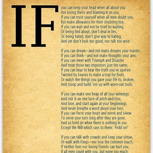 "If" by Rudyard Kipling. Read By Coach Lee
