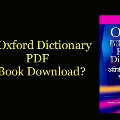 Free Download Oxford English To Hindi Dictionary In Pdf Format