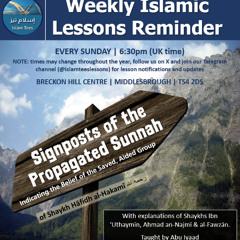 Signposts of the Propagated Sunnah - Lesson 39