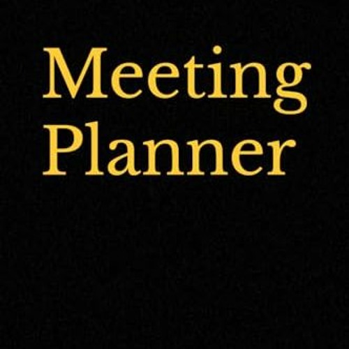 Read PDF Meeting Planner: The Essential Tool for Cleaning Professionals (Room Ready)