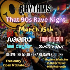 100% Vinyl live set from Rhythms Bar 90's Rave Night-15th March