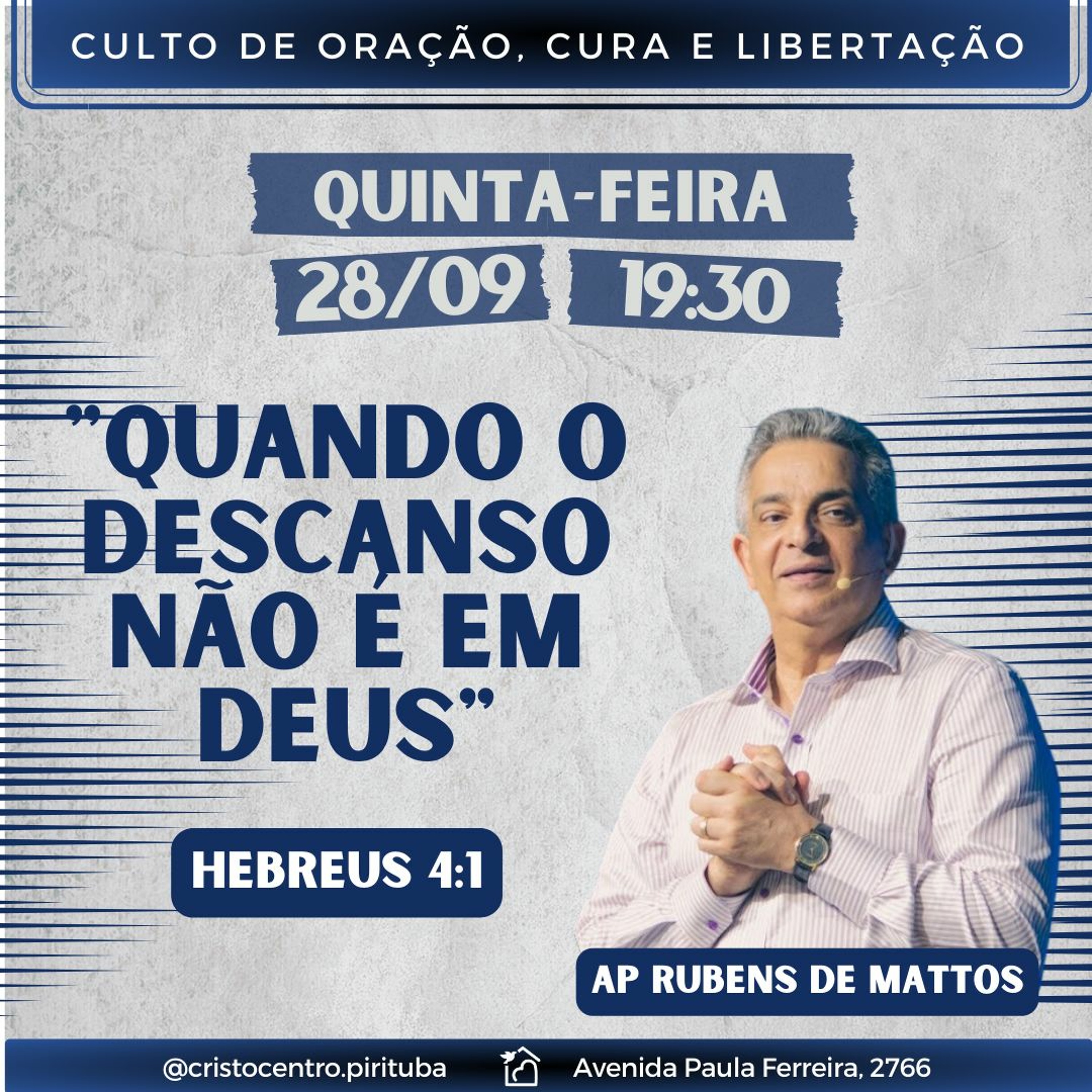 Quando O Descanso Não É Em Deus - Apóstolo Rubens De Mattos 28/09/2023 episode artwork